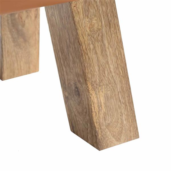 Grote foto vidaxl bank 40 x 30 x 45 cm echt leer bruin huis en inrichting stoelen