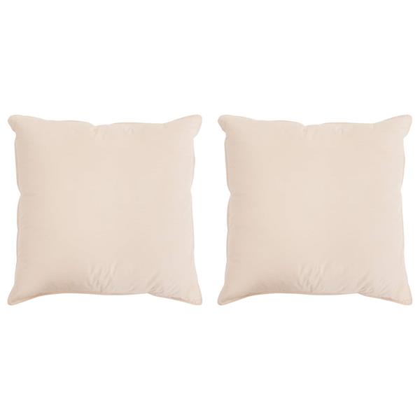 Grote foto vidaxl hoofdkussen 2 st 65 x 65 cm alle seizoenen kapokvezel beige huis en inrichting bedden