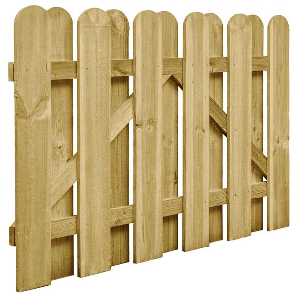 Grote foto vidaxl tuinpoort 100 x 75 cm massief grenenhout groen tuin en terras hekken en schuttingen