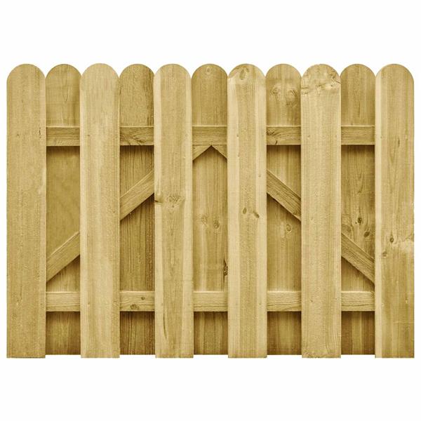 Grote foto vidaxl tuinpoort 100 x 75 cm massief grenenhout groen tuin en terras hekken en schuttingen
