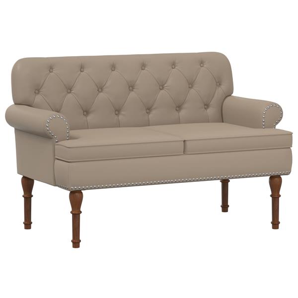 Grote foto vidaxl loungebank met knopencomfort cappuccino 120 x 65 x 77 cm huis en inrichting overige huis en inrichting
