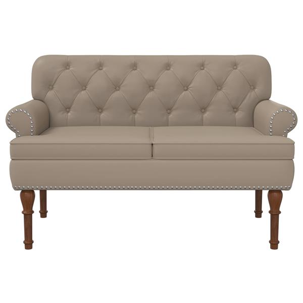 Grote foto vidaxl loungebank met knopencomfort cappuccino 120 x 65 x 77 cm huis en inrichting overige huis en inrichting