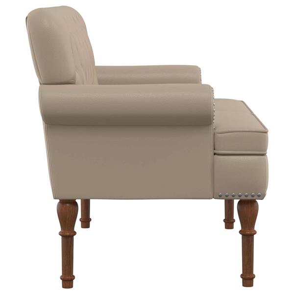 Grote foto vidaxl loungebank met knopencomfort cappuccino 120 x 65 x 77 cm huis en inrichting overige huis en inrichting