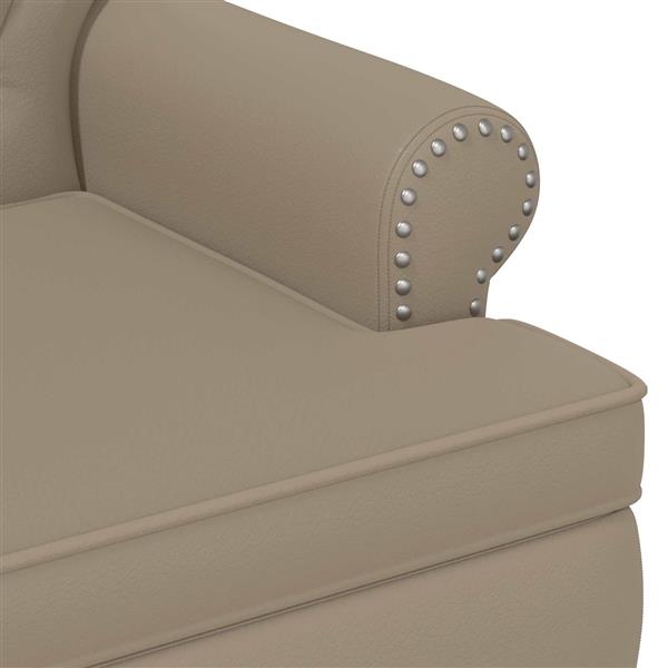 Grote foto vidaxl loungebank met knopencomfort cappuccino 120 x 65 x 77 cm huis en inrichting overige huis en inrichting