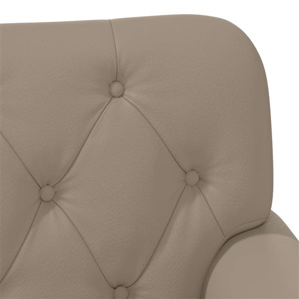 Grote foto vidaxl loungebank met knopencomfort cappuccino 120 x 65 x 77 cm huis en inrichting overige huis en inrichting