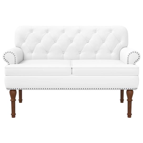 Grote foto vidaxl loungebank met knopencomfort wit 120 x 65 x 77 cm kunstleer huis en inrichting overige huis en inrichting
