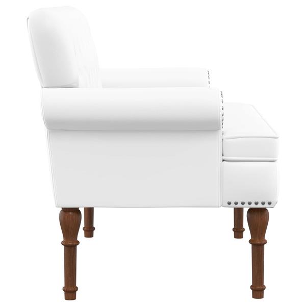 Grote foto vidaxl loungebank met knopencomfort wit 120 x 65 x 77 cm kunstleer huis en inrichting overige huis en inrichting