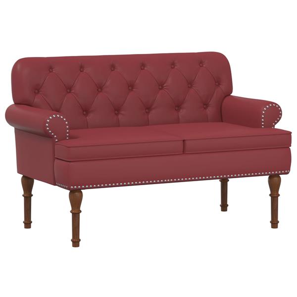 Grote foto vidaxl loungebank met knopencomfort wijnrood 120 x 65 x 77 cm huis en inrichting overige huis en inrichting