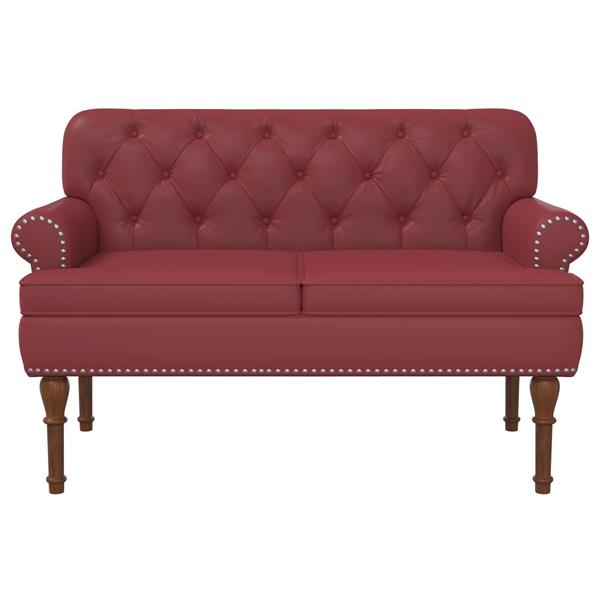 Grote foto vidaxl loungebank met knopencomfort wijnrood 120 x 65 x 77 cm huis en inrichting overige huis en inrichting