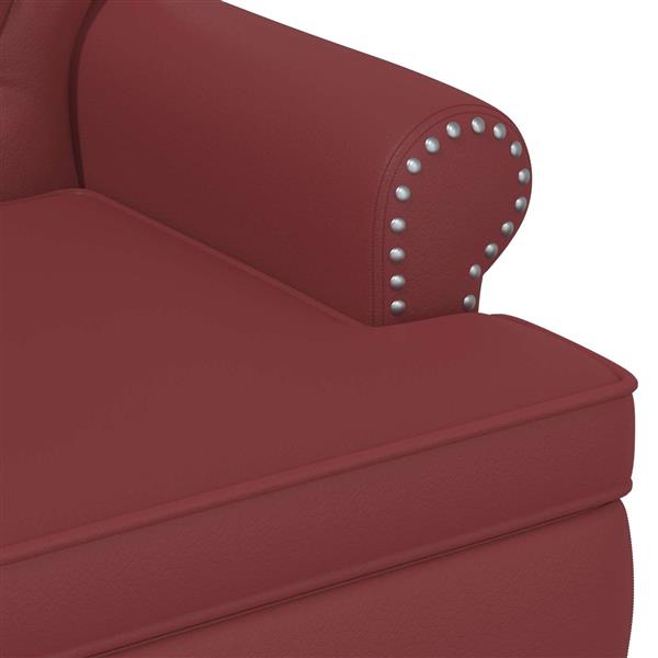 Grote foto vidaxl loungebank met knopencomfort wijnrood 120 x 65 x 77 cm huis en inrichting overige huis en inrichting