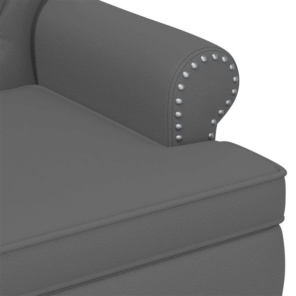 Grote foto vidaxl loungebank met knopencomfort grijs 120 x 65 x 77 cm kunstleer huis en inrichting overige huis en inrichting