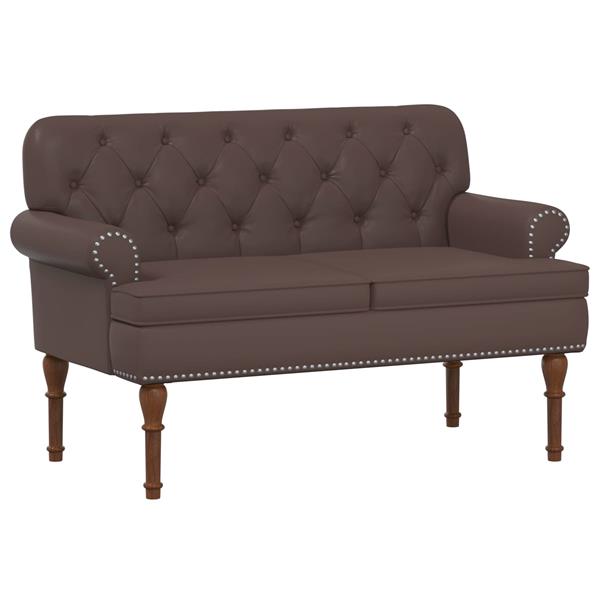 Grote foto vidaxl loungebank met knopencomfort bruin 120 x 65 x 77 cm kunstleer huis en inrichting overige huis en inrichting