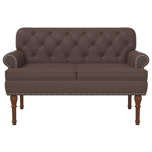 Grote foto vidaxl loungebank met knopencomfort bruin 120 x 65 x 77 cm kunstleer huis en inrichting overige huis en inrichting