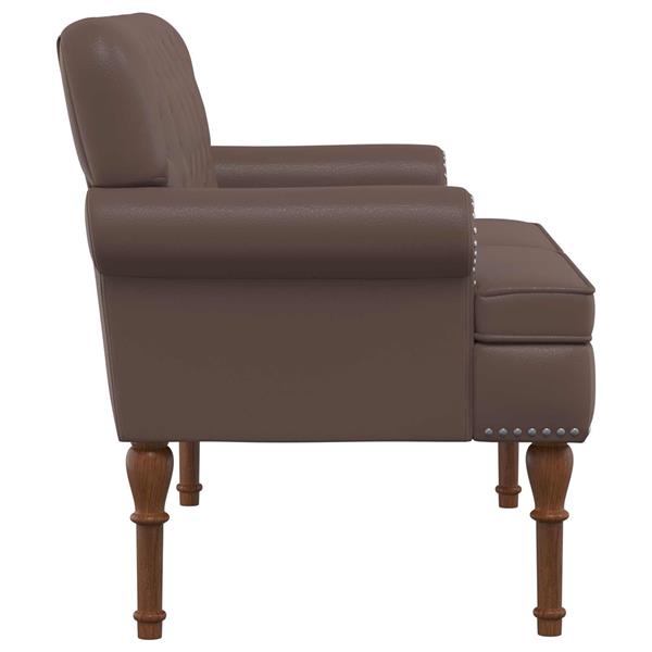 Grote foto vidaxl loungebank met knopencomfort bruin 120 x 65 x 77 cm kunstleer huis en inrichting overige huis en inrichting