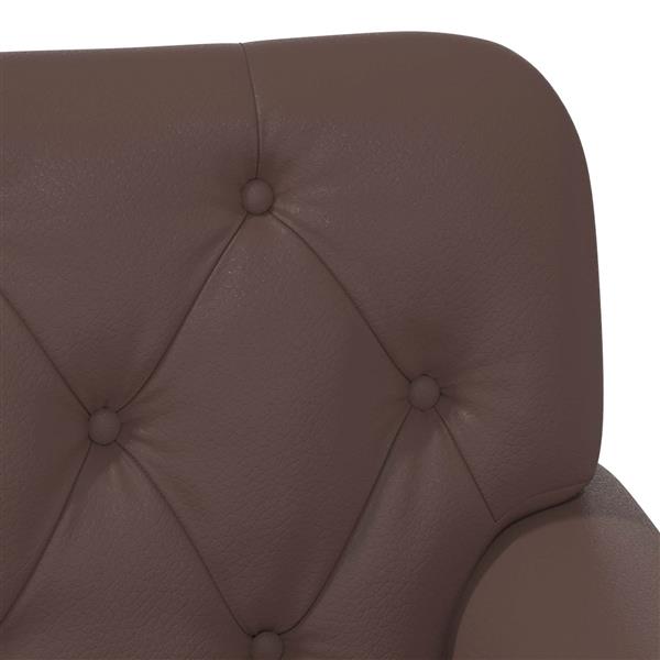 Grote foto vidaxl loungebank met knopencomfort bruin 120 x 65 x 77 cm kunstleer huis en inrichting overige huis en inrichting