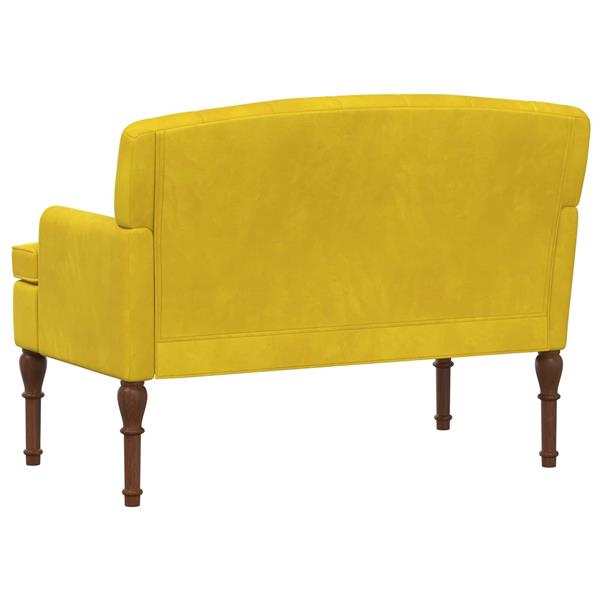Grote foto vidaxl loungebank met knopencomfort lichtgeel 111 x 65 x 79 cm fluweel huis en inrichting bankstellen