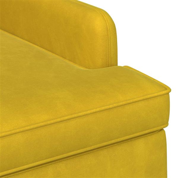 Grote foto vidaxl loungebank met knopencomfort lichtgeel 111 x 65 x 79 cm fluweel huis en inrichting bankstellen