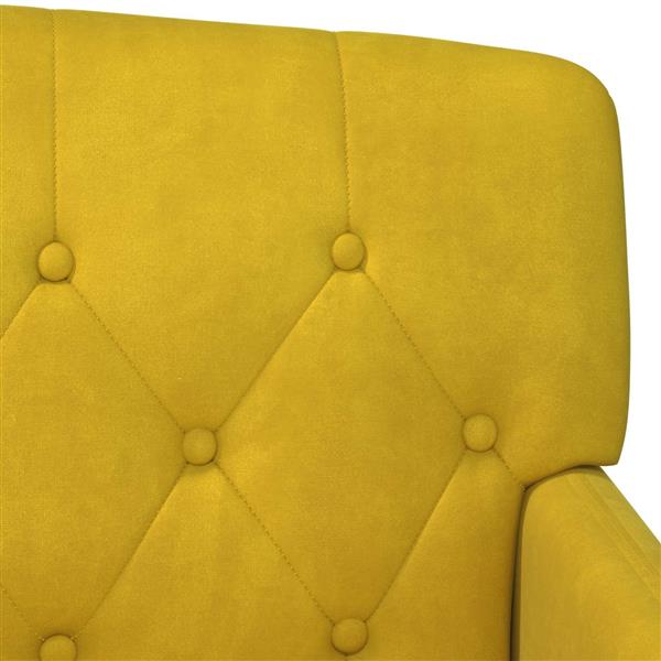 Grote foto vidaxl loungebank met knopencomfort lichtgeel 111 x 65 x 79 cm fluweel huis en inrichting bankstellen