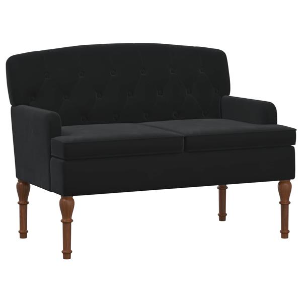 Grote foto vidaxl loungebank met knopencomfort zwart 111 x 65 x 79 cm fluweel huis en inrichting bankstellen