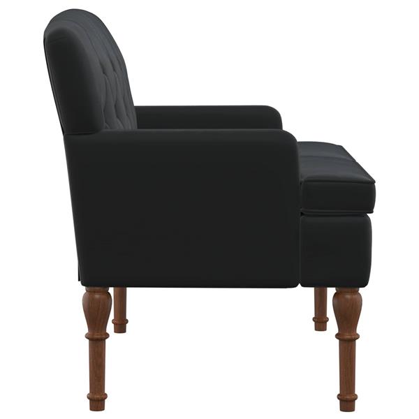 Grote foto vidaxl loungebank met knopencomfort zwart 111 x 65 x 79 cm fluweel huis en inrichting bankstellen