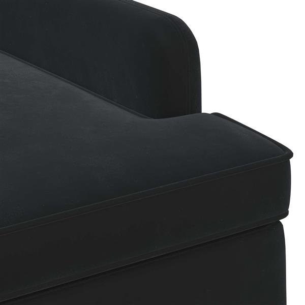 Grote foto vidaxl loungebank met knopencomfort zwart 111 x 65 x 79 cm fluweel huis en inrichting bankstellen