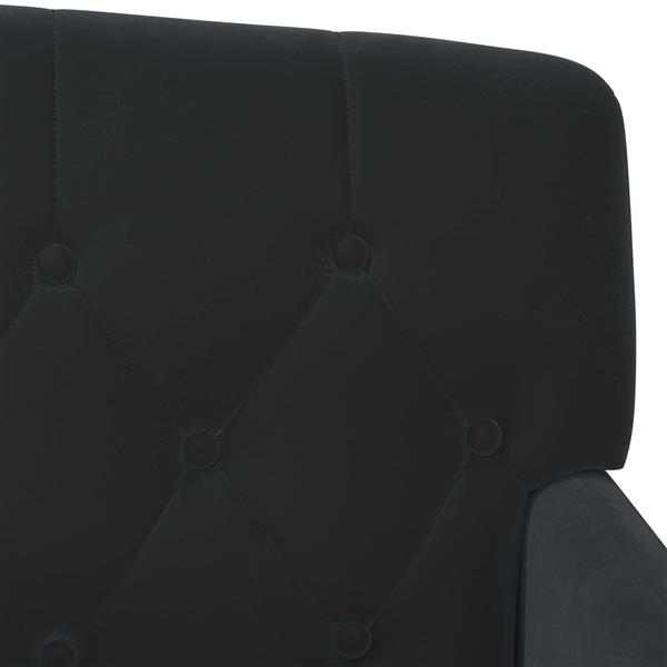 Grote foto vidaxl loungebank met knopencomfort zwart 111 x 65 x 79 cm fluweel huis en inrichting bankstellen
