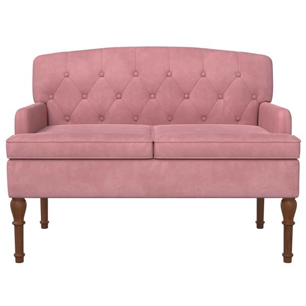 Grote foto vidaxl loungebank met knopencomfort roze 111 x 65 x 79 cm fluweel huis en inrichting bankstellen