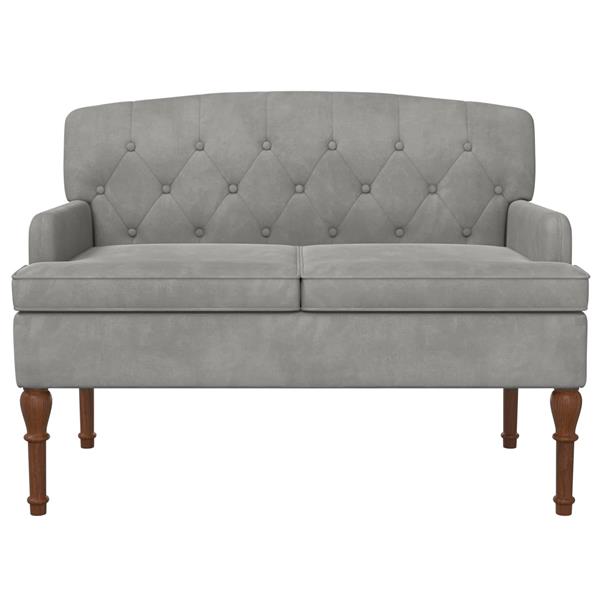 Grote foto vidaxl loungebank met knopencomfort lichtgrijs 111 x 65 x 79 cm huis en inrichting bankstellen