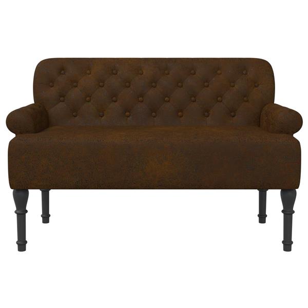 Grote foto vidaxl loungebank met knopencomfort bruin 120 x 65 x 78 cm huis en inrichting bankstellen