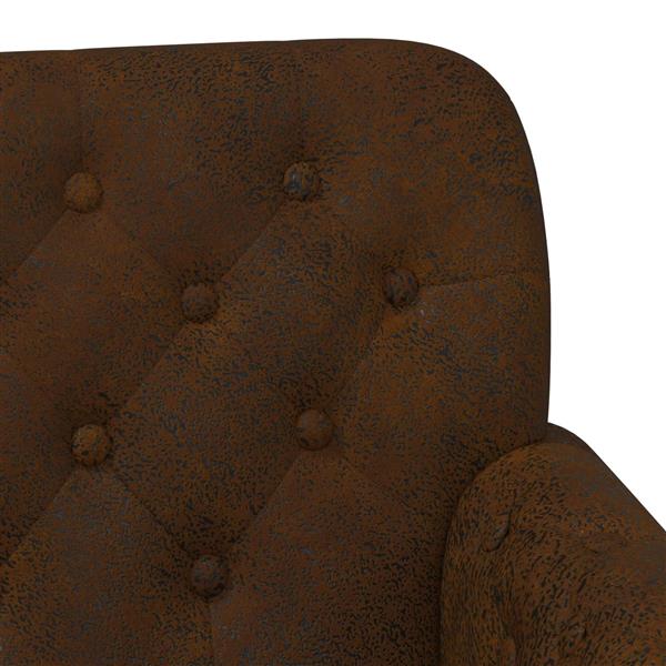 Grote foto vidaxl loungebank met knopencomfort bruin 120 x 65 x 78 cm huis en inrichting bankstellen