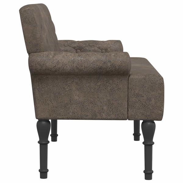 Grote foto vidaxl loungebank met knopencomfort donkergrijs 120 x 65 x 78 cm huis en inrichting bankstellen