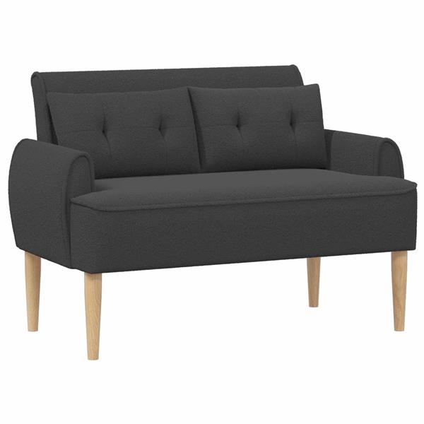Grote foto vidaxl loungebank met knopencomfort donkergrijs 117 x 67 x 77 cm huis en inrichting bankstellen