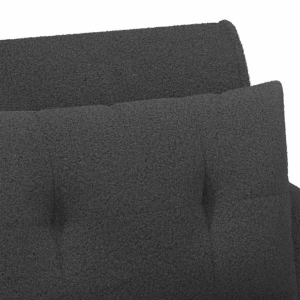 Grote foto vidaxl loungebank met knopencomfort donkergrijs 117 x 67 x 77 cm huis en inrichting bankstellen