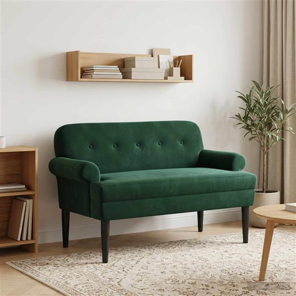 Grote foto vidaxl loungebank met knopencomfort donkergroen 120 x 66 x 78 cm huis en inrichting bankstellen