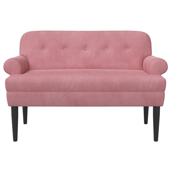 Grote foto vidaxl loungebank met knopencomfort roze 120 x 66 x 78 cm fluweel huis en inrichting bankstellen