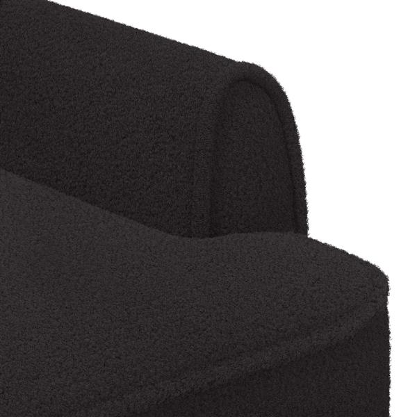 Grote foto vidaxl loungebank met knopencomfort zwart 117 x 67 x 77 cm boucl huis en inrichting bankstellen
