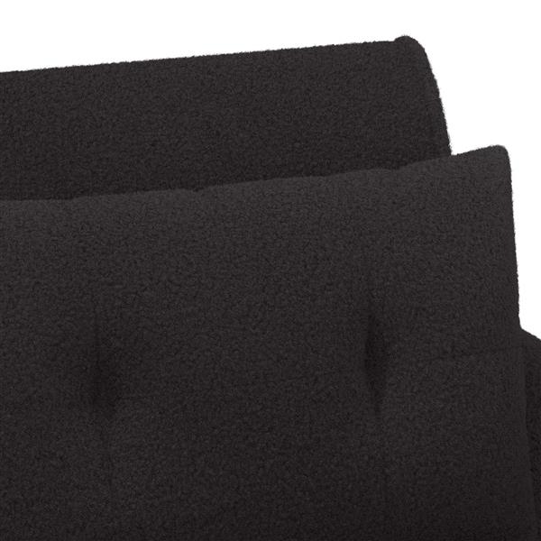 Grote foto vidaxl loungebank met knopencomfort zwart 117 x 67 x 77 cm boucl huis en inrichting bankstellen