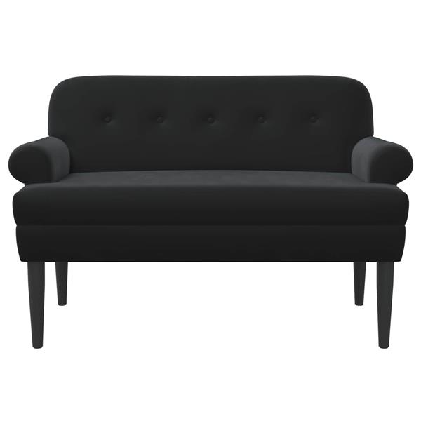 Grote foto vidaxl loungebank met knopencomfort zwart 120 x 66 x 78 cm fluweel huis en inrichting bankstellen