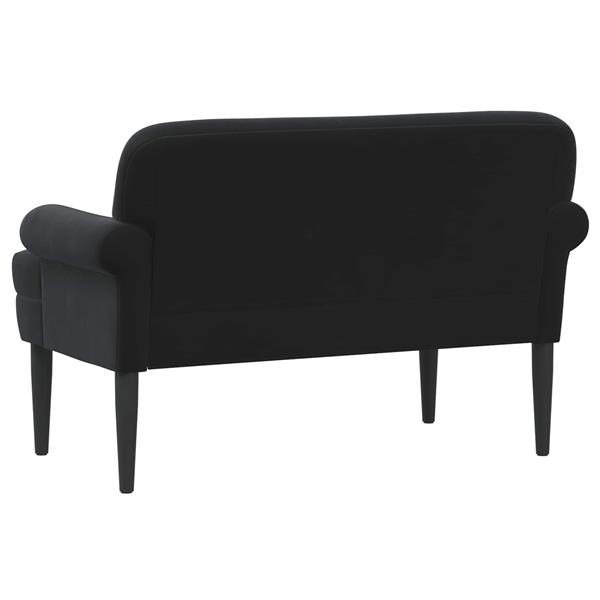 Grote foto vidaxl loungebank met knopencomfort zwart 120 x 66 x 78 cm fluweel huis en inrichting bankstellen