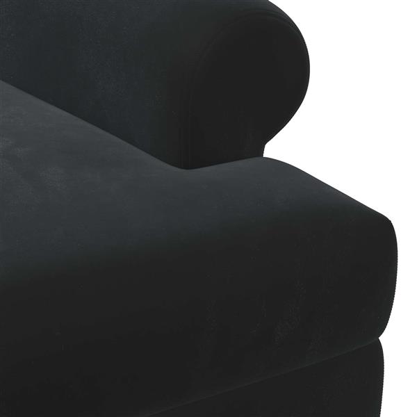 Grote foto vidaxl loungebank met knopencomfort zwart 120 x 66 x 78 cm fluweel huis en inrichting bankstellen