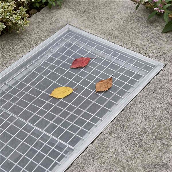 Grote foto vidaxl lichtschachtdeksel met clips 5 st 70 x 190 cm aluminium zilver tuin en terras hekken en schuttingen