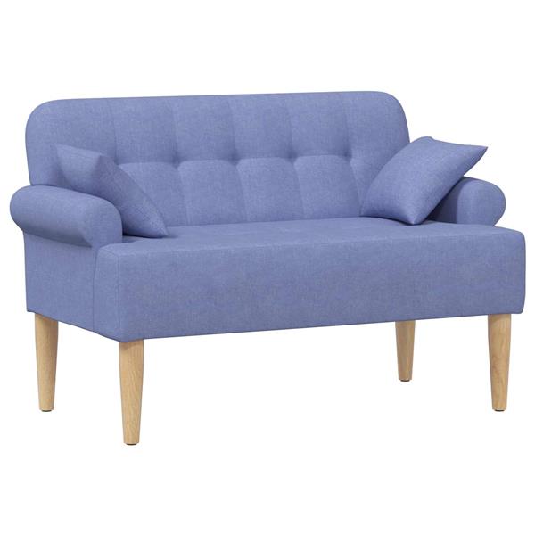 Grote foto vidaxl loungebank met knopencomfort jeans blauw 120 x 65 x 79 cm stof huis en inrichting bankstellen