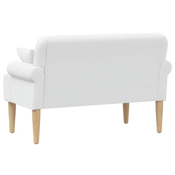 Grote foto vidaxl loungebank met knopencomfort wit 120 x 65 x 79 cm stof huis en inrichting bankstellen