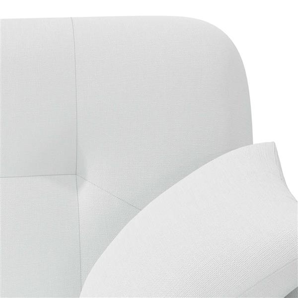 Grote foto vidaxl loungebank met knopencomfort wit 120 x 65 x 79 cm stof huis en inrichting bankstellen