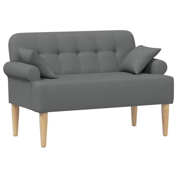 Grote foto vidaxl loungebank met knopencomfort donkergrijs 120 x 65 x 79 cm stof huis en inrichting bankstellen