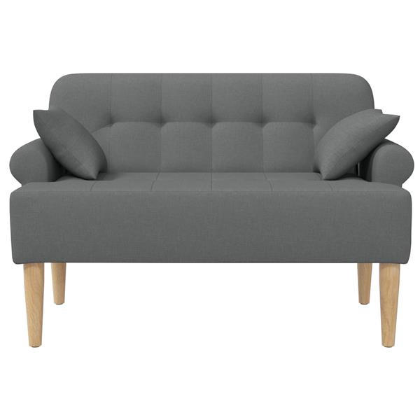 Grote foto vidaxl loungebank met knopencomfort donkergrijs 120 x 65 x 79 cm stof huis en inrichting bankstellen