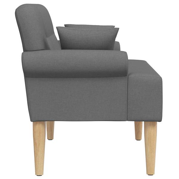 Grote foto vidaxl loungebank met knopencomfort donkergrijs 120 x 65 x 79 cm stof huis en inrichting bankstellen