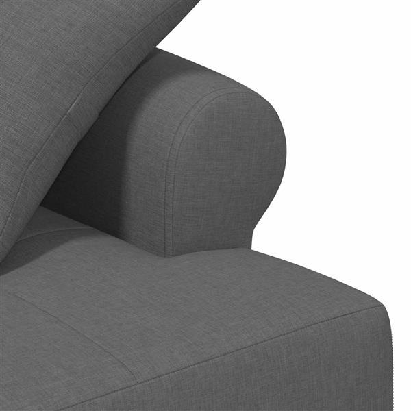 Grote foto vidaxl loungebank met knopencomfort donkergrijs 120 x 65 x 79 cm stof huis en inrichting bankstellen