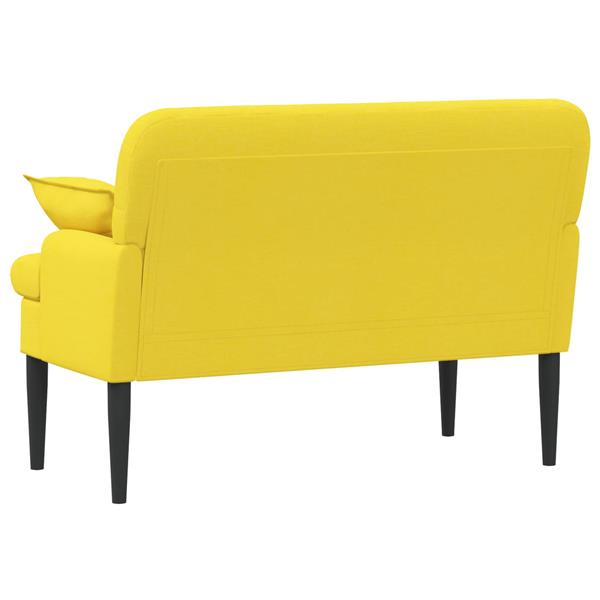 Grote foto vidaxl loungebank met knopencomfort licht geel 111 x 68 x 80 cm stof huis en inrichting bankstellen