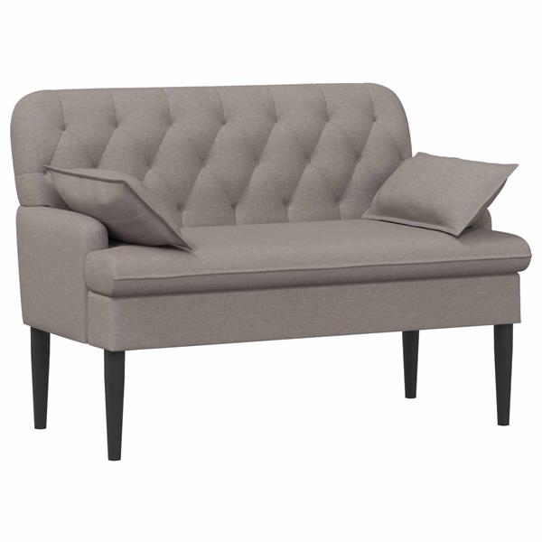 Grote foto vidaxl loungebank met knopencomfort taupe 111 x 68 x 80 cm stof huis en inrichting bankstellen